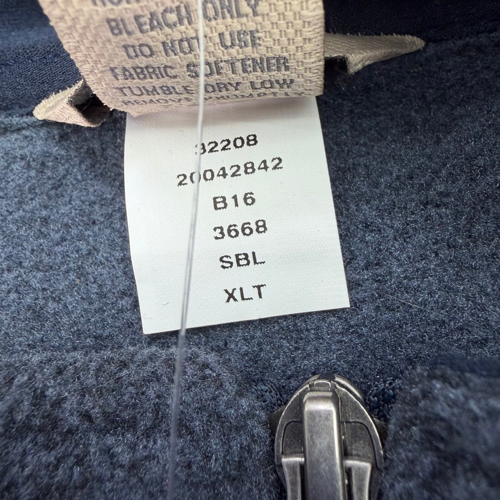 Duluth Trading Pullover Men's XLT Tall Blue Fleece Polartec 200 1/4 Zip - Picture 5 of 11